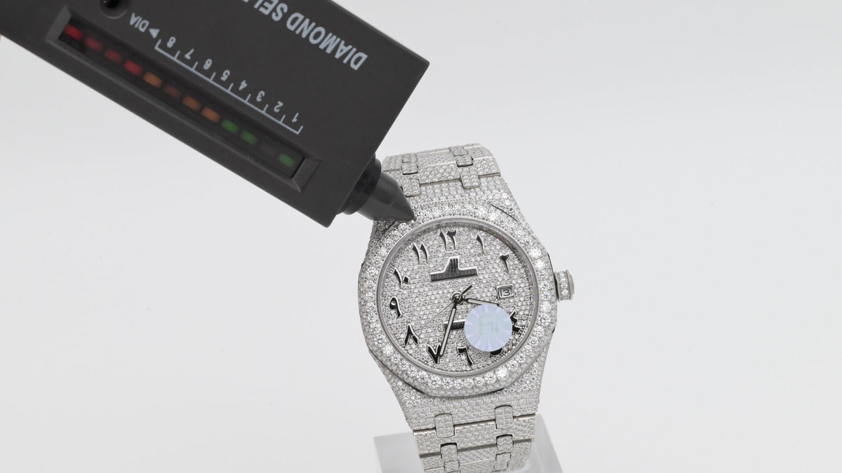 Royal Oak Diamond Pavé Arabic Dial Watch