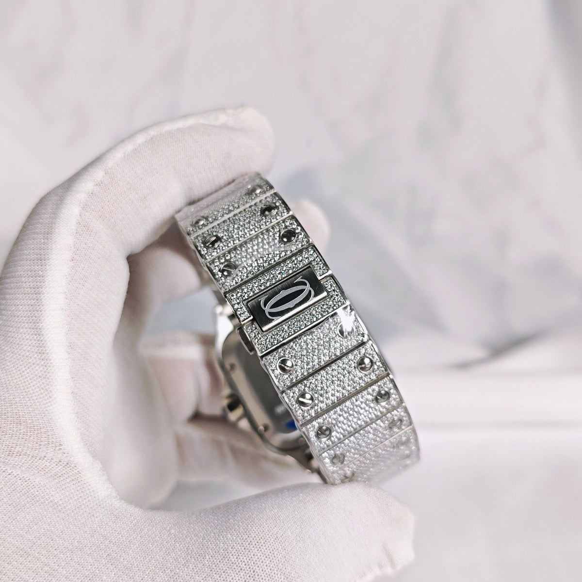 Santos Diamond Rainbow Dial Automatic Watch