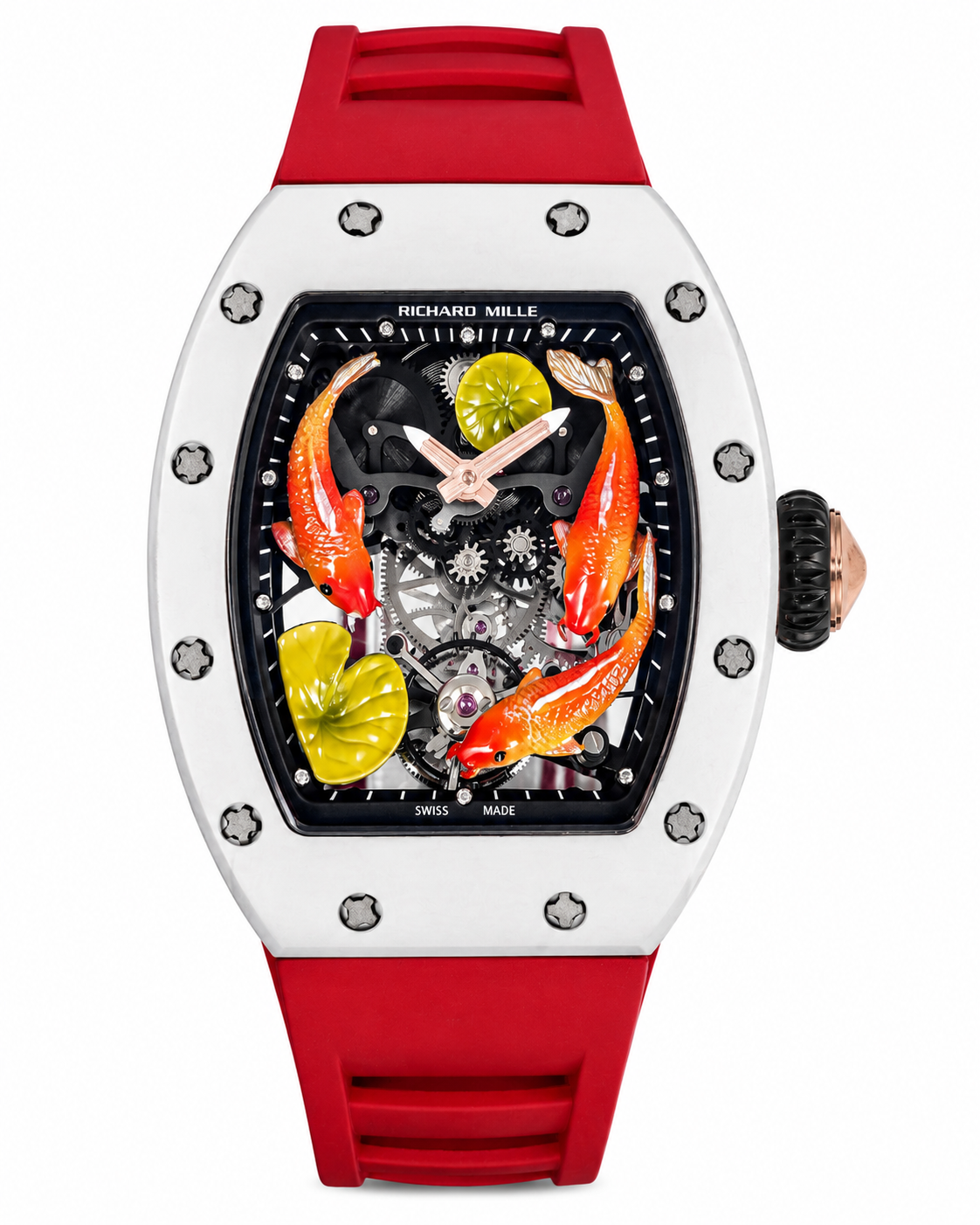 Koi Fish Skeleton Artistic Dial Watch