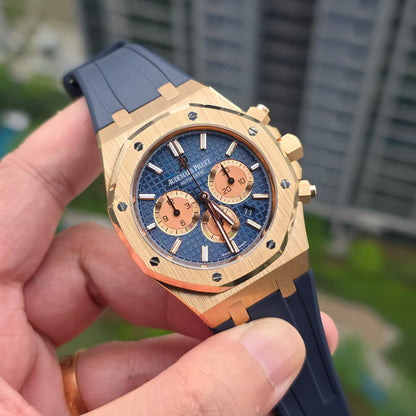 Royal Oak Chronograph Automatic 41mm Rose Gold Blue Dial