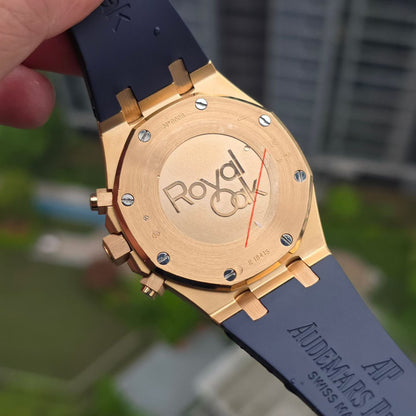 Royal Oak Chronograph Automatic 41mm Rose Gold Blue Dial