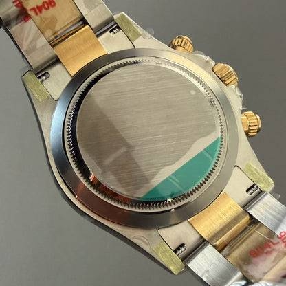 Daytona Cosmograph Two Tone Yellow Gold Black Dial Oyster Bracelet