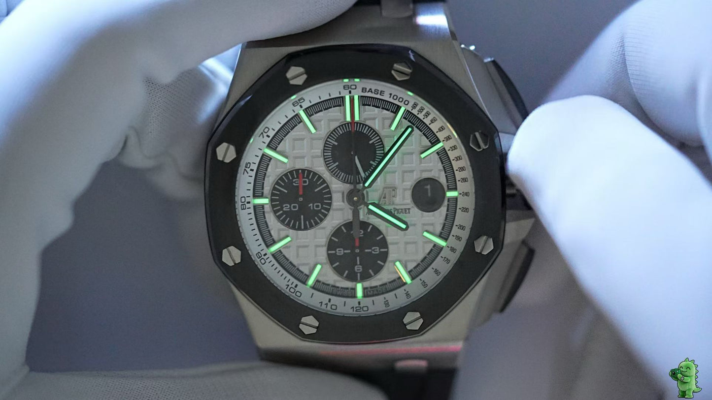 Royal Oak Offshore Chronograph 42mm Titanium Black Bezel White Dial
