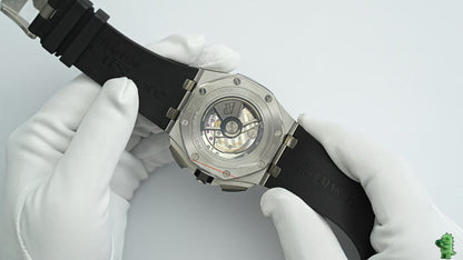 Royal Oak Offshore Chronograph 42mm Titanium Black Bezel White Dial