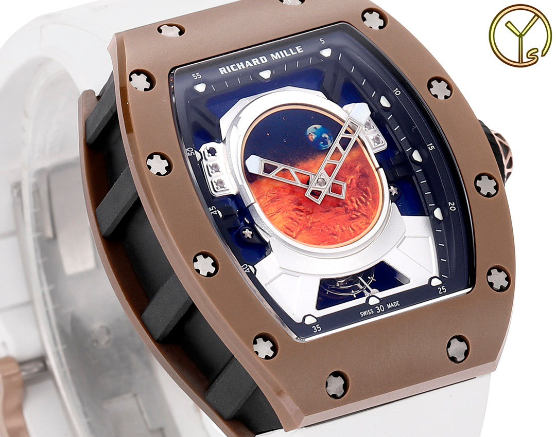 RM Mars Tourbillon Style Automatic Rubber Strap