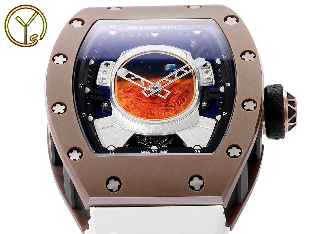 RM Mars Tourbillon Style Automatic Rubber Strap
