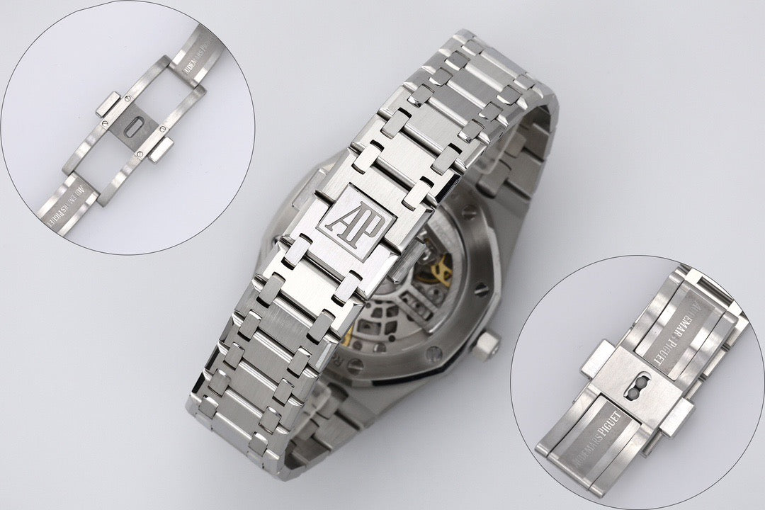 Royal Oak Skeleton Silver Dial Stainless Steel Watch