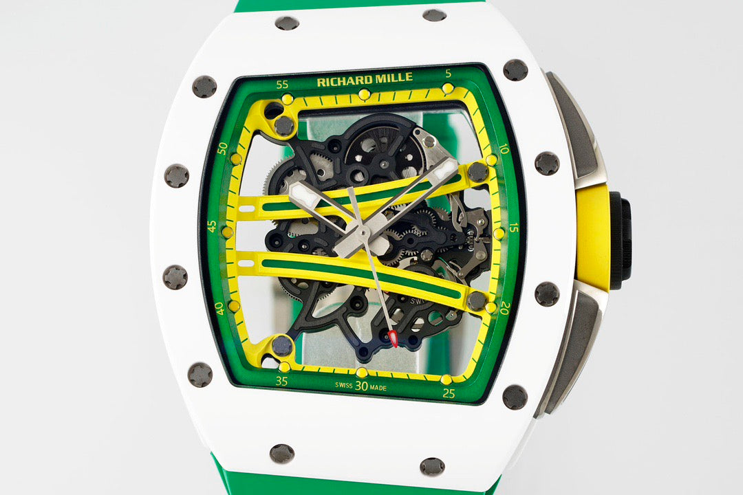 RM 67-02 Automatic Extra Flat Brazil Edition White Carbon Watch