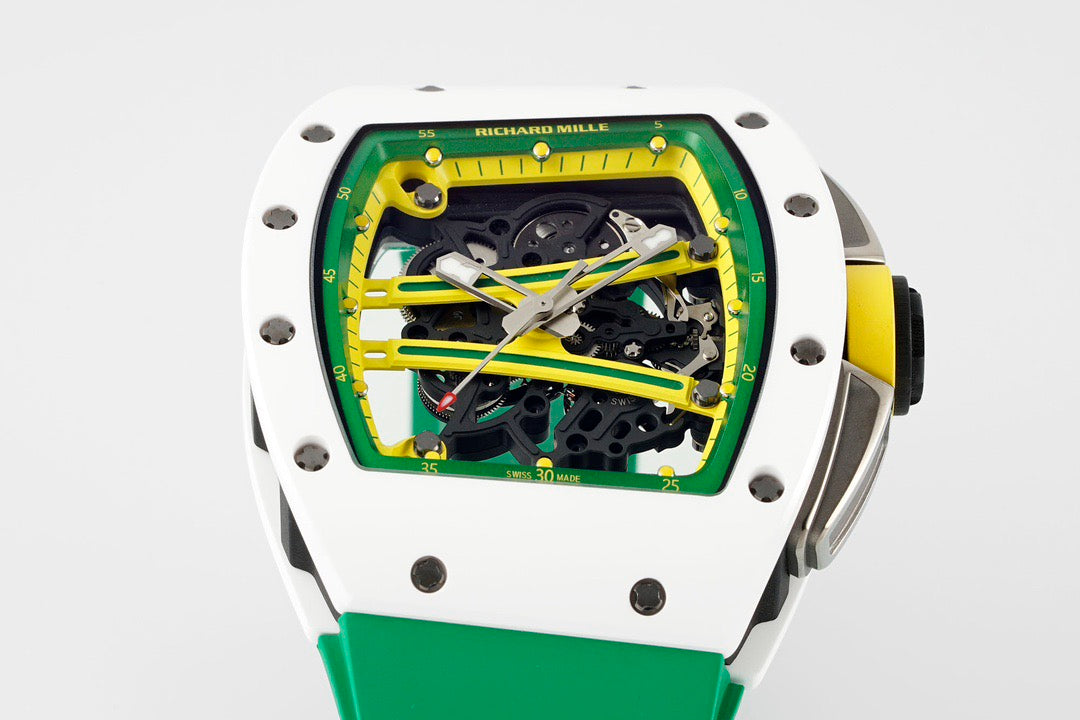 RM 67-02 Automatic Extra Flat Brazil Edition White Carbon Watch