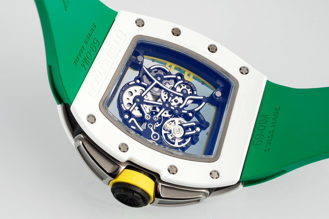RM 67-02 Automatic Extra Flat Brazil Edition White Carbon Watch