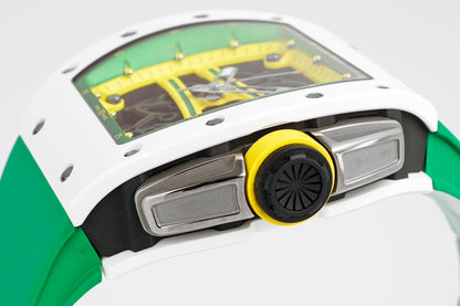 RM 67-02 Automatic Extra Flat Brazil Edition White Carbon Watch