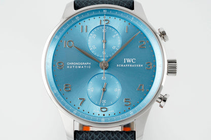 Schaffhausen Portugieser Chronograph Turquoise Blue Dial Watch