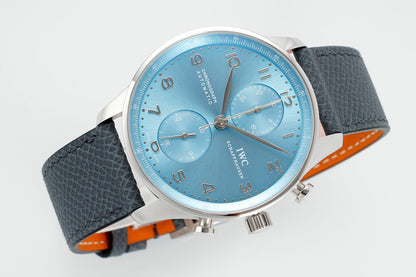 Schaffhausen Portugieser Chronograph Turquoise Blue Dial Watch
