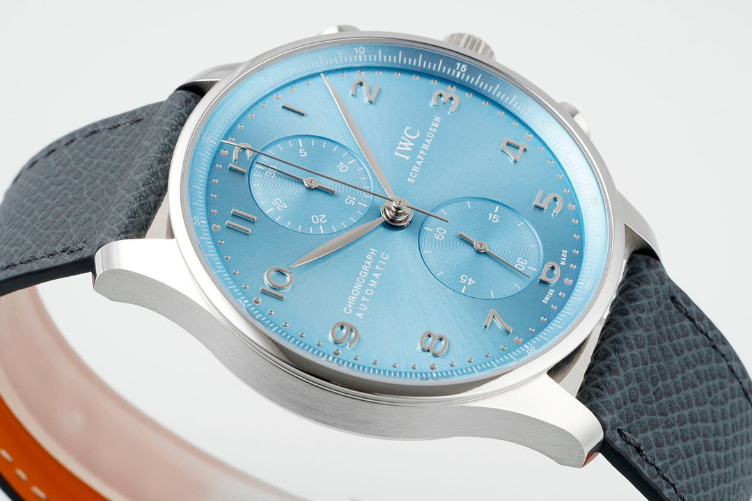 Schaffhausen Portugieser Chronograph Turquoise Blue Dial Watch