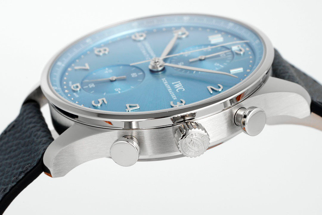 Schaffhausen Portugieser Chronograph Turquoise Blue Dial Watch