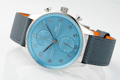 Schaffhausen Portugieser Chronograph Turquoise Blue Dial Watch