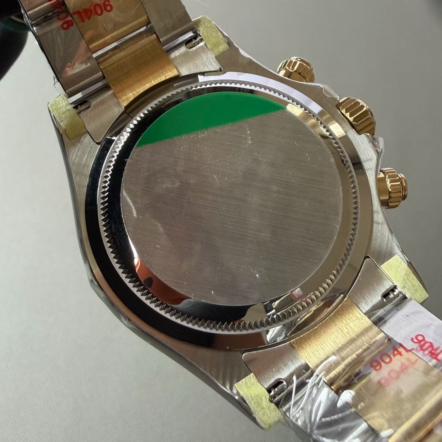 Daytona Cosmograph Two Tone Yellow Gold Black Dial Oyster Bracelet