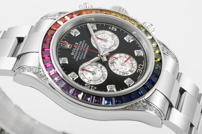Daytona Rainbow Diamond Dial Oyster Bracelet Watch