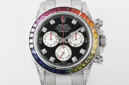 Daytona Rainbow Diamond Dial Oyster Bracelet Watch
