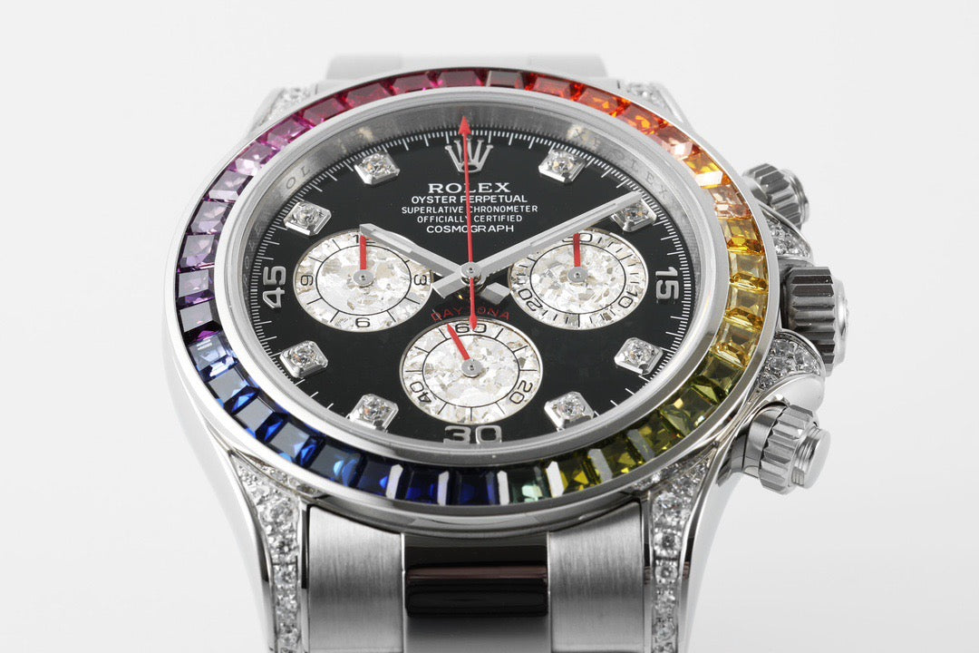 Daytona Rainbow Diamond Dial Oyster Bracelet Watch