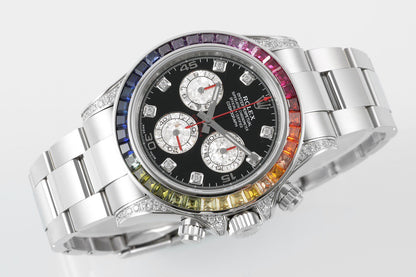 Daytona Rainbow Diamond Dial Oyster Bracelet Watch