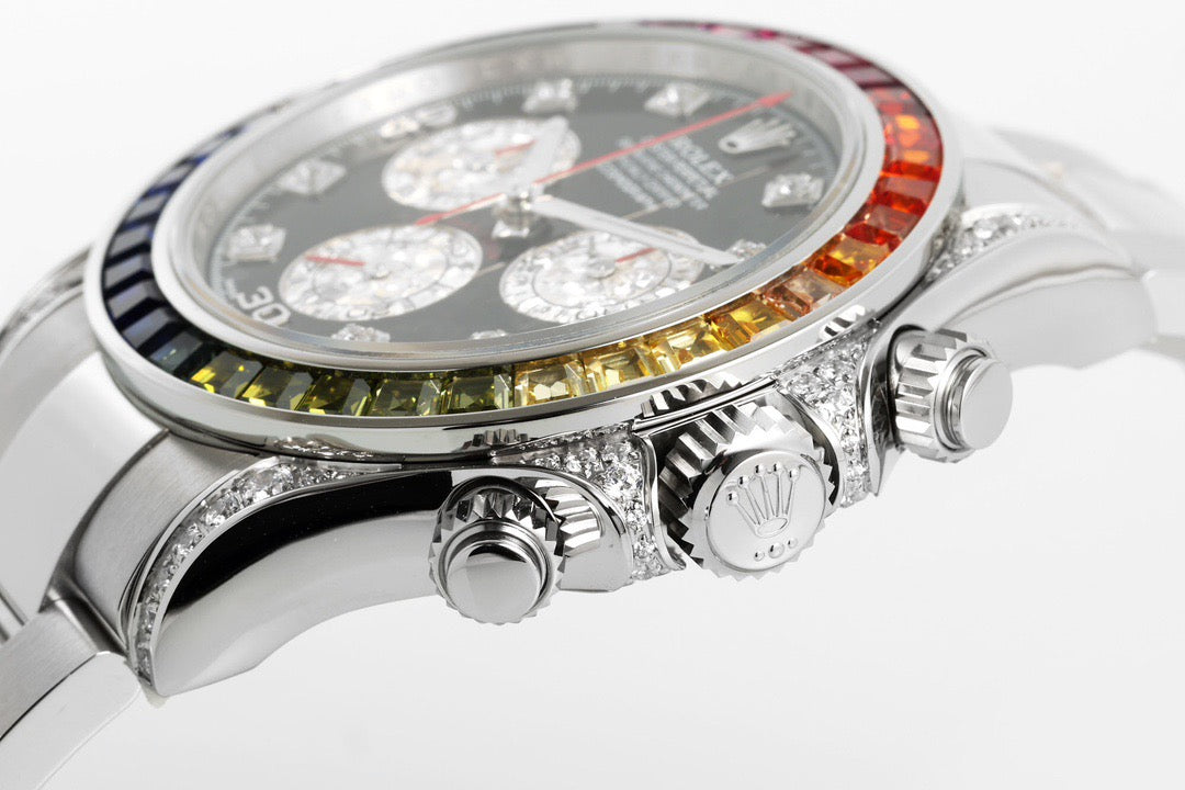 Daytona Rainbow Diamond Dial Oyster Bracelet Watch