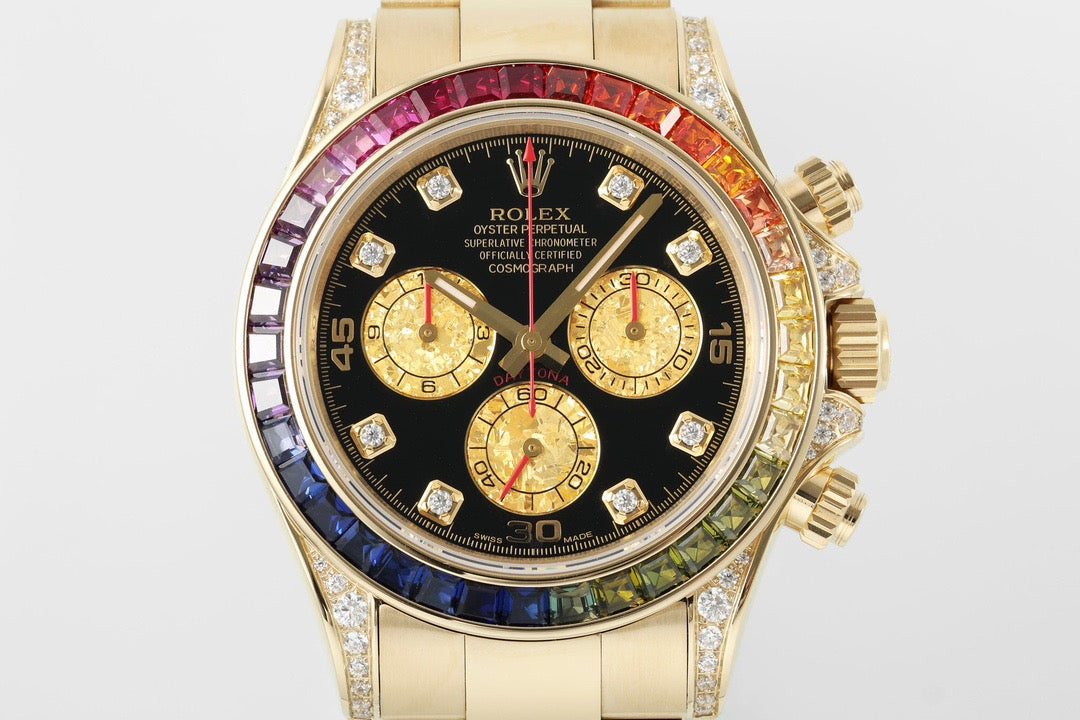 Daytona Rainbow Diamond Dial Oyster Bracelet Watch