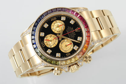 Daytona Rainbow Diamond Dial Oyster Bracelet Watch