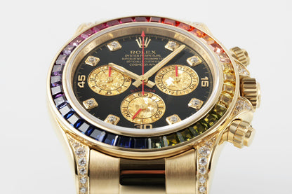 Daytona Rainbow Diamond Dial Oyster Bracelet Watch
