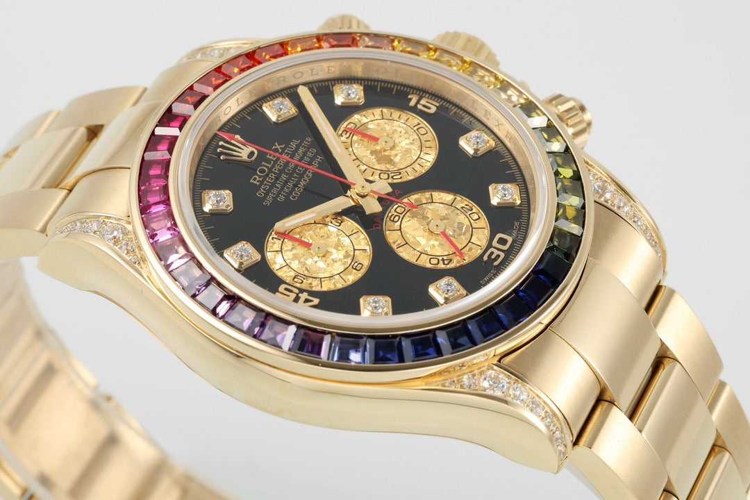 Daytona Rainbow Diamond Dial Oyster Bracelet Watch