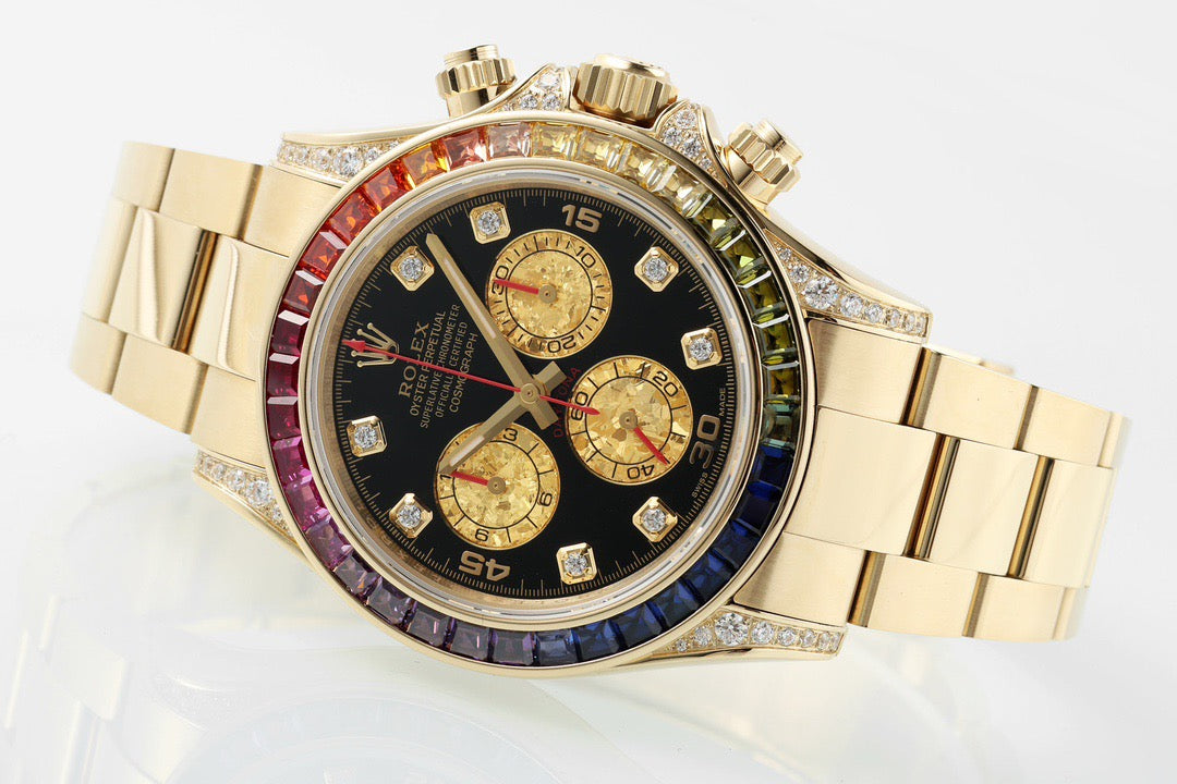 Daytona Rainbow Diamond Dial Oyster Bracelet Watch