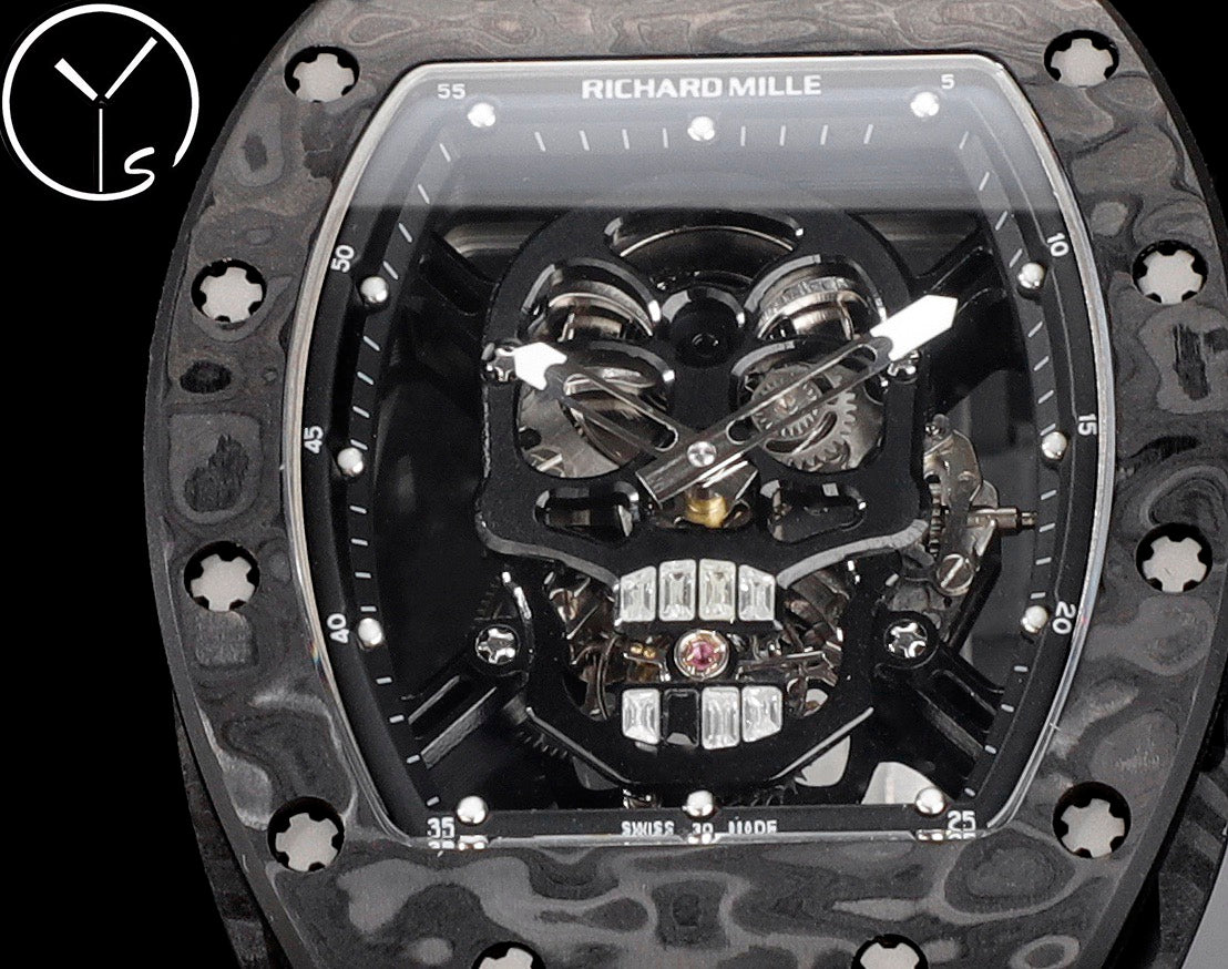 Skull Skeleton Dial White Ceramic Style Rubber Strap Watch