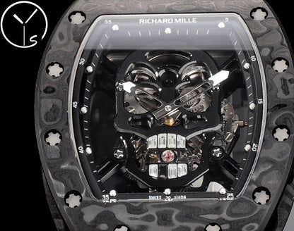 Skull Skeleton Dial White Ceramic Style Rubber Strap Watch