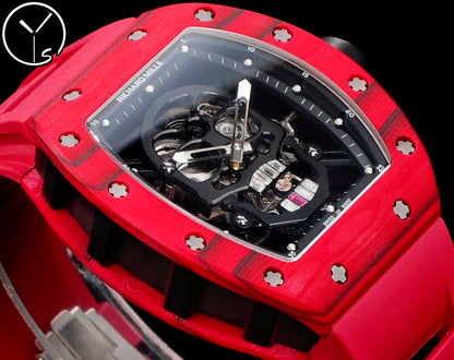 Skull Skeleton Dial White Ceramic Style Rubber Strap Watch