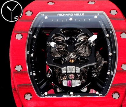 Skull Skeleton Dial White Ceramic Style Rubber Strap Watch