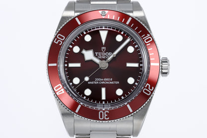 Black Bay Burgundy Red Dial Stainless Steel Diver Watch