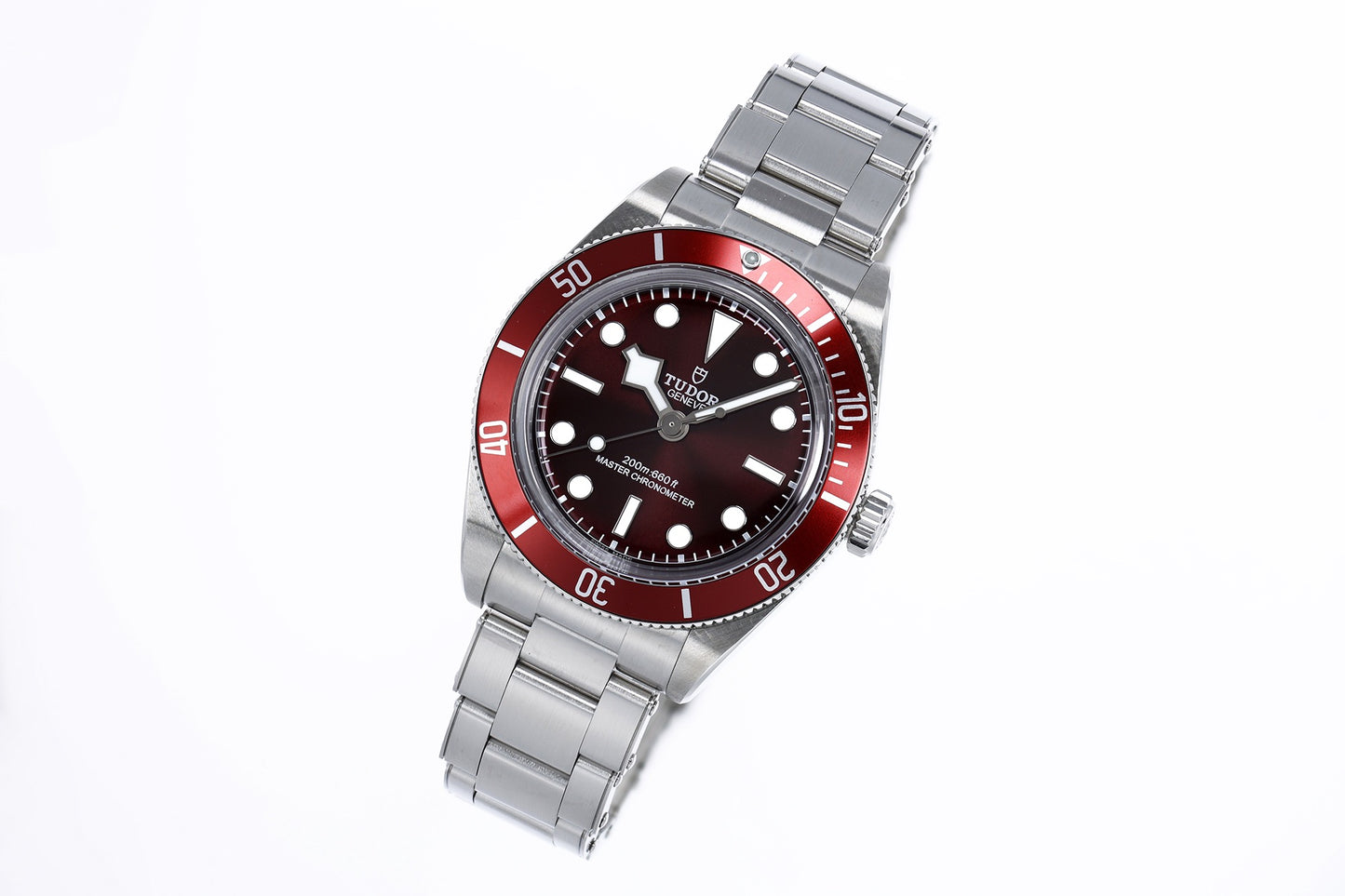 Black Bay Burgundy Red Dial Stainless Steel Diver Watch