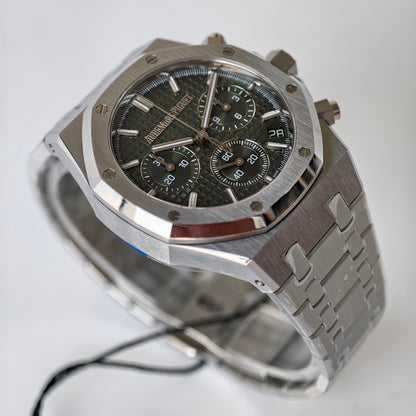 Royal Oak Chronograph Green Dial Steel Bracelet Watch