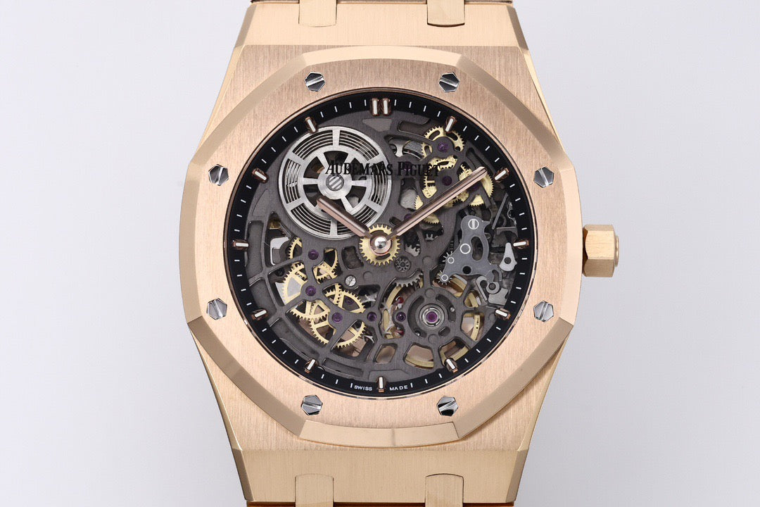 Royal Oak Skeleton Silver Dial Stainless Steel Watch