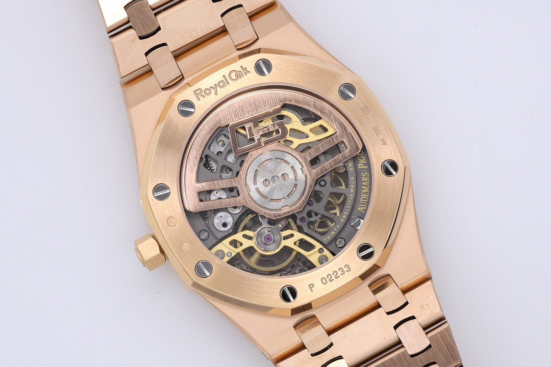 Royal Oak Skeleton Silver Dial Stainless Steel Watch