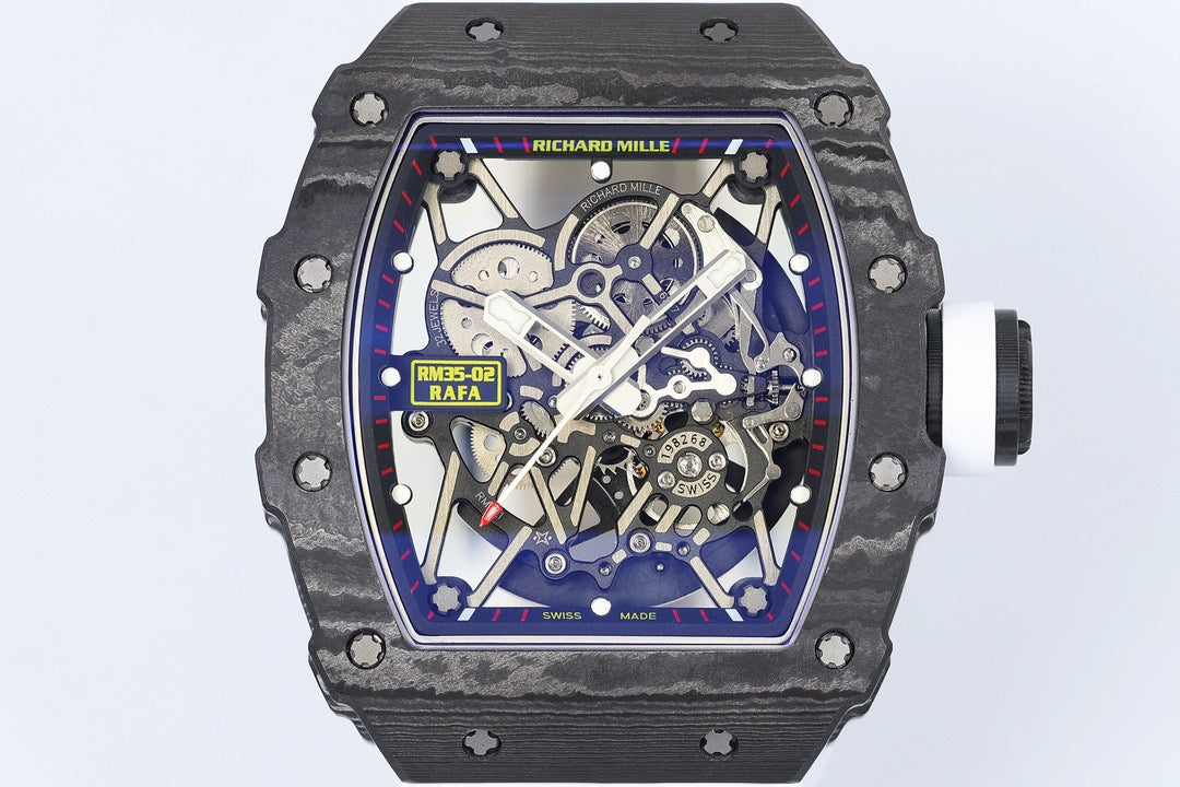 RM35 02 Rafael Nadal Skeleton Dial Carbon Strap Watch