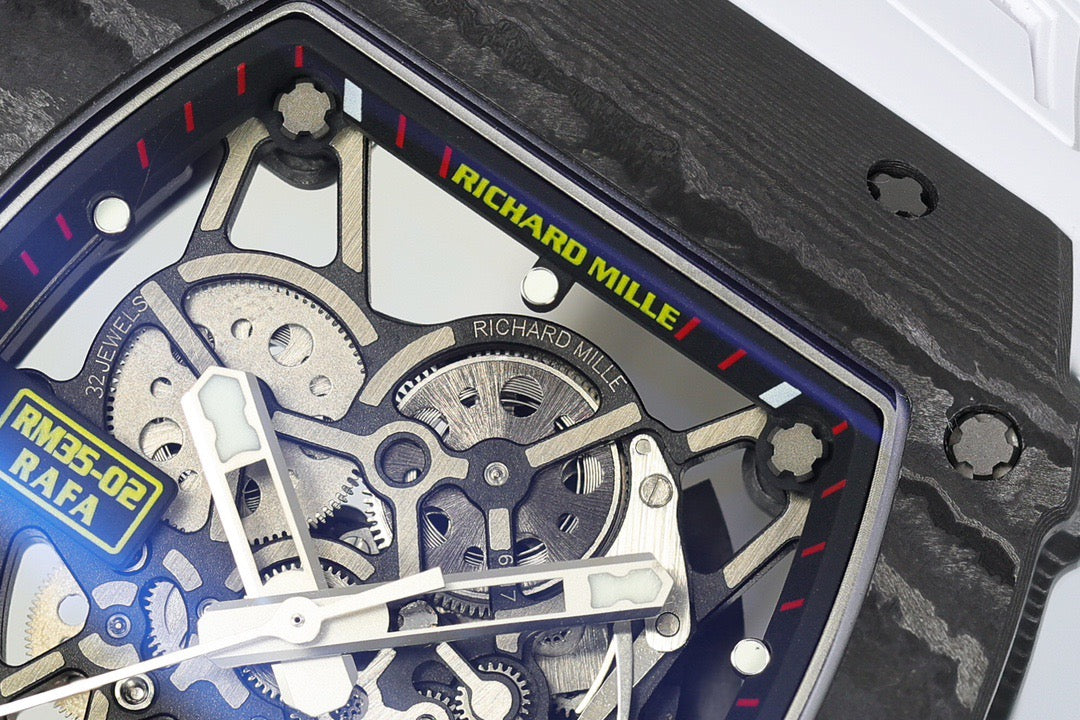 RM35 02 Rafael Nadal Skeleton Dial Carbon Strap Watch