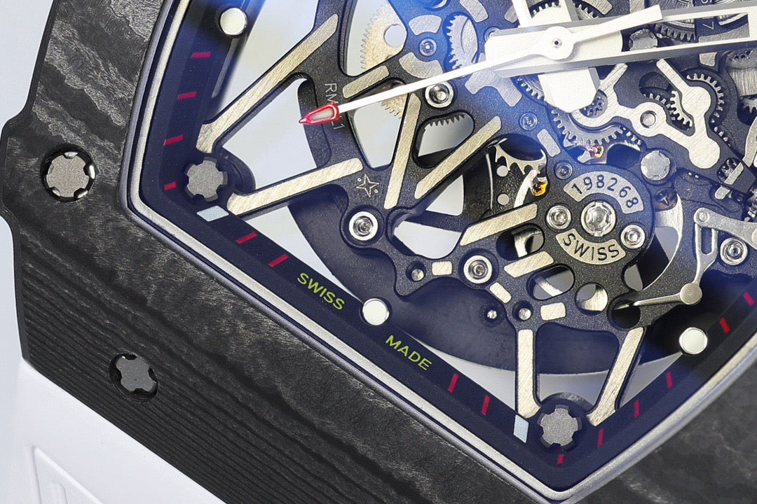 RM35 02 Rafael Nadal Skeleton Dial Carbon Strap Watch