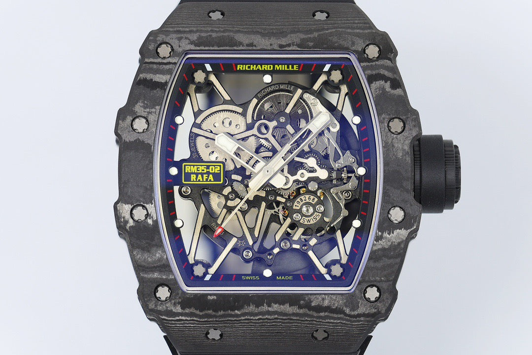 RM35 02 Rafael Nadal Skeleton Dial Carbon Strap Watch