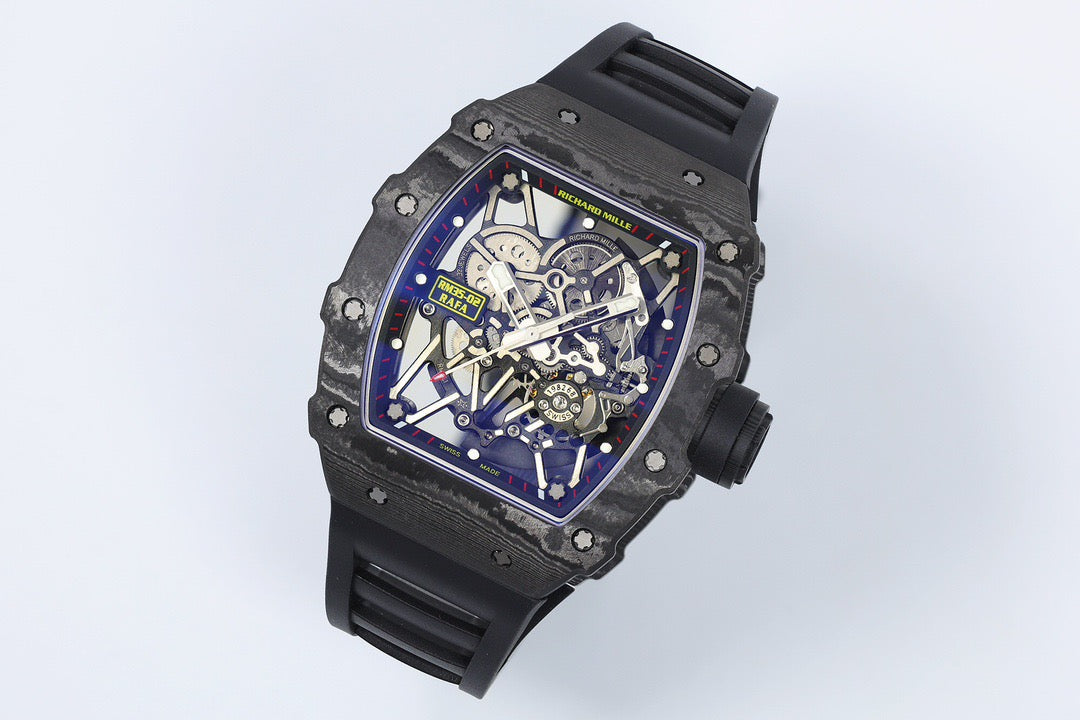 RM35 02 Rafael Nadal Skeleton Dial Carbon Strap Watch