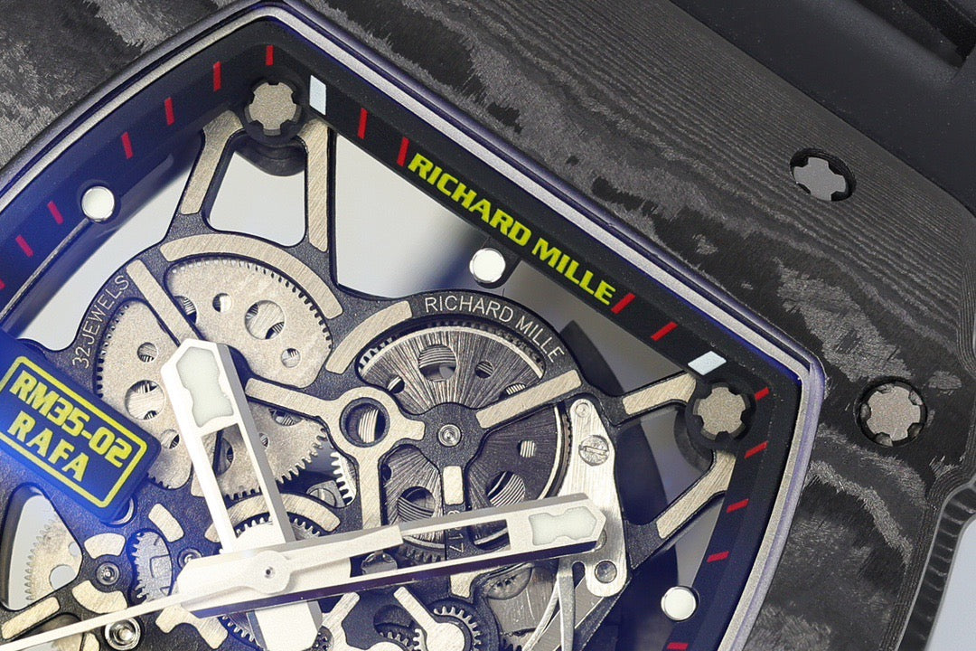 RM35 02 Rafael Nadal Skeleton Dial Carbon Strap Watch