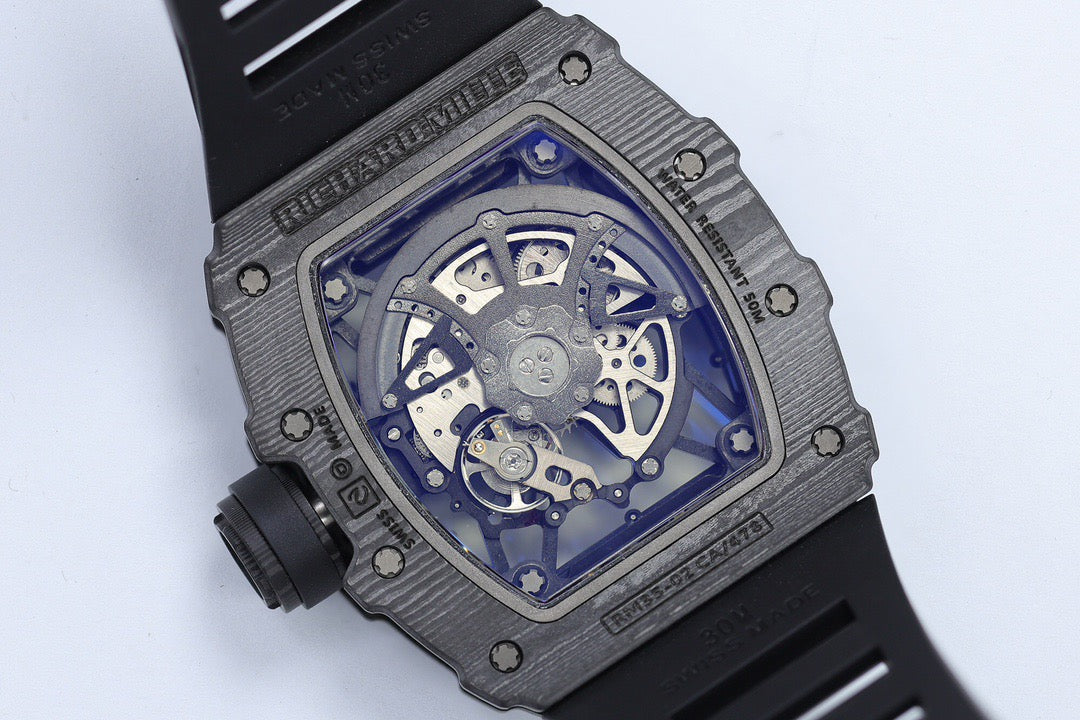 RM35 02 Rafael Nadal Skeleton Dial Carbon Strap Watch