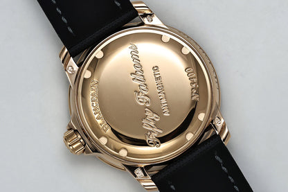 Fifty Fathoms Black Dial Gold Case Canvas Strap Watch