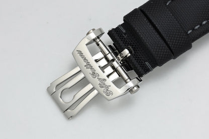 Fifty Fathoms Black Dial Gold Case Canvas Strap Watch