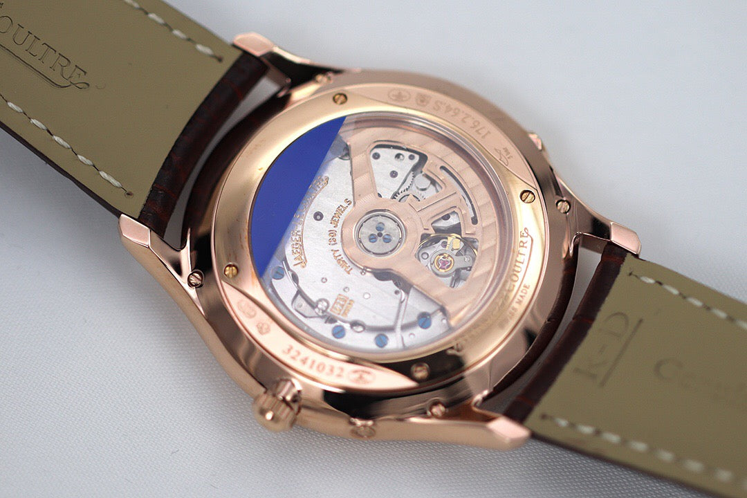 Moonphase Rose Gold Leather Strap Watch